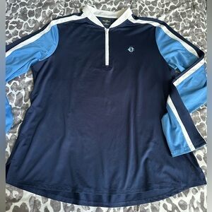 Belyn Key golf L/S top 1/4 zip sz LG